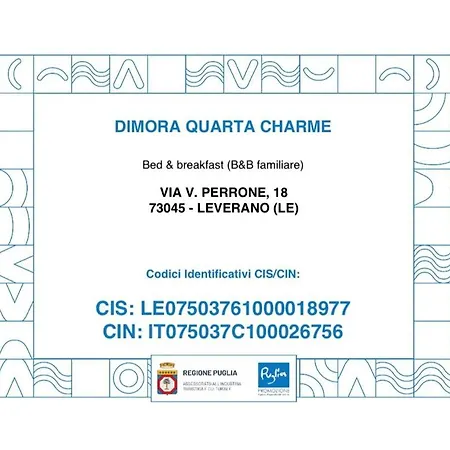 ベッド・アンド・ブレックファスト Charme Dimora Quarta